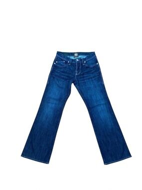 ROCK & Republic dark blue Henlee  jeans with a button fly skull head rock biker